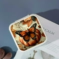 thumbnail image 4 of Creowell Butterfly Pumpkin Leaves Jewelry Box for Necklace, Ring, Earring Storage White, 4 of 5