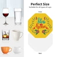 thumbnail image 6 of Picia Bless This Home Printed Leather Coasters for Drinks, 4" Drink Coasters Set of 4 for Tabletop Protection, Handmade Luxurious Home Décor and Housewarming Gift -Octagon, 6 of 6