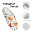 thumbnail image 5 of Easygdp Flower Chicken Slippers for Women Mens Winter Warm Home Slippers Plush Slip on House Slippers for Indoor Outdoor Shoes-46/47, 5 of 7