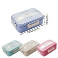 thumbnail image 3 of Bento Box Adult All-In-One Umami on Sale Bento Lunch Box Box Lunch Box with 3 Compartment for Kids and Adults Leakproof Lunch Containers Lunch Box Made By Wheat Fiber Material with Spoon & Fork, 3 of 9