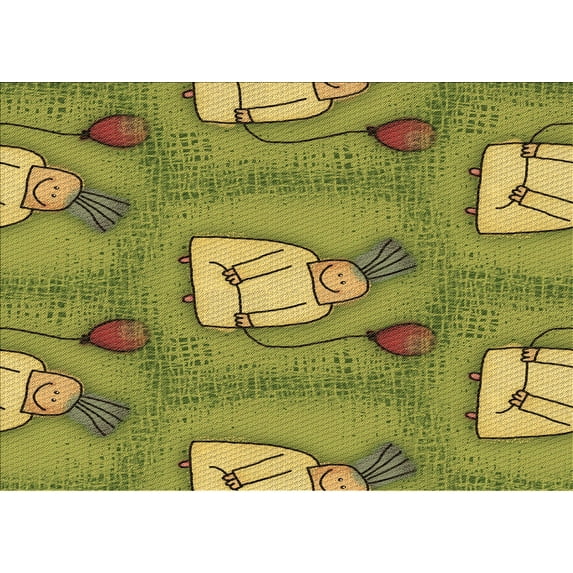 Ahgly Company Machine Washable Indoor Rectangle Transitional Olive Green Area Rugs, 8' x 10'