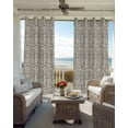 thumbnail image 4 of Beige Black Striped Blackout Curtains 45 Inches Long for Bedroom, Abstract Modern Art Irregular Stripe Thermal Insulated Room Darkening Black Out Window Curtain Panels Grommet Drapes for Living Room, 4 of 8