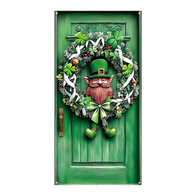 zhangmingg Rideau de Porte pour Intérieur Extérieur Saisonnier Maison et Fête Irlandaise