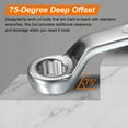 thumbnail image 3 of Uxcell 2pcs Combination Wrench Offset 7mm 75-Degree 12-Point Box End and 15° Angled Open End Metric CR-V Steel Nickel Plated Multi-function Spanners for Mechanics DIY Enthusiasts, 3 of 6