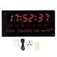 thumbnail image 1 of Reloj de pared digital LED con pantalla grande, preciso, para colgar en el escritorio, con calendario electrónico y temperatura interior de 100 a 240 V, enchufe británico, 1 of 10