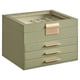 thumbnail image 1 of Joyero SONGMICS verde aguacate con tapa de vidrio de 4 capas, 1 of 9