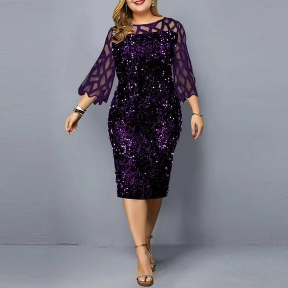 Summer Sexy Paillette Slim Dress Full Dress Ladies Sequin Dress