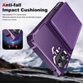 thumbnail image 4 of Allytechgroup Slim Fit iPhone 16 Plus Case, Protective PU Leather Wallet Cover with Card Holder RFID Blocking Back Case Cover for Apple iPhone 16 Plus, Purple, 4 of 8