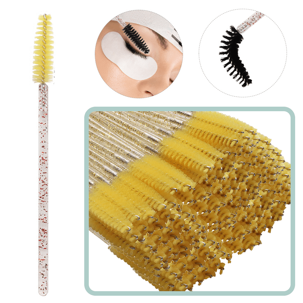 Brosse Extension Pour Mascara - Peigne à Cils Jetable En Cristal/plastique, Neuve