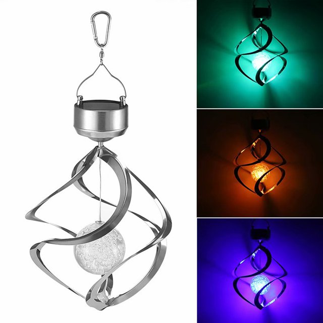 Iluminación solar de torre de viento, suspensión de jardín solar, luz de viento decorativa impermeable para exteriores LingWen 8390615211246