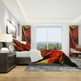 thumbnail image 3 of Designart 'Fire Lines Red Abstract' Modern & Contemporary Duvet Cover Set, 3 of 4