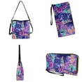 thumbnail image 4 of ZUXONGSY Wolf Peony Flower Galaxy Print Casual Top-Handle Handbags with Purse for Women, Fashion Crossbody Hobo Bag with Wallet Set for Daily Use Travel, 4 of 4