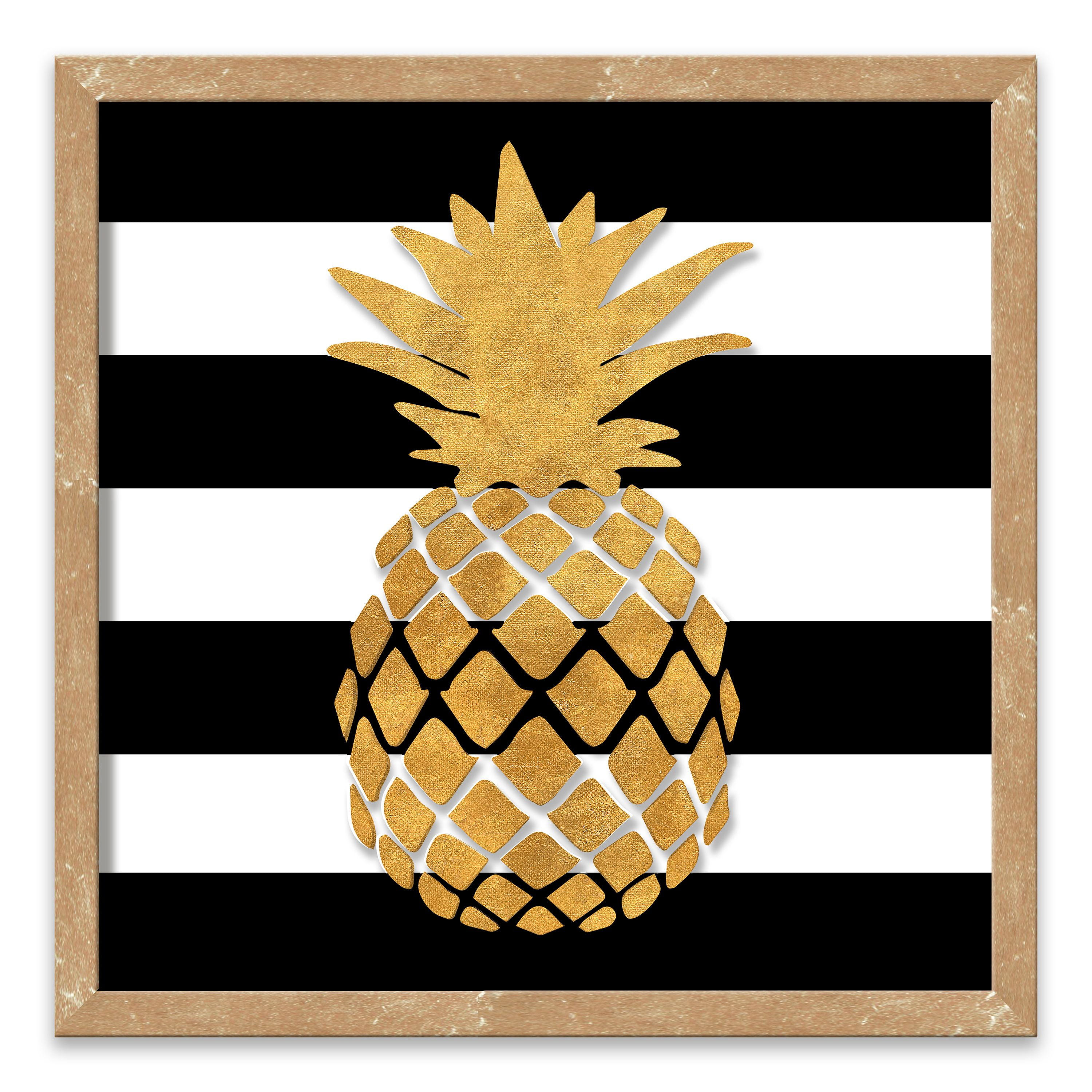20" x 20" Pineapple Art Canvas Wall Art