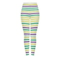 thumbnail image 4 of Vekome Leggings for Women Plus Size Mardi Gras High Waisted Yoga Pants Seamless Striped Lightweight Running Tights Multicolor L, 4 of 7