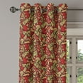 thumbnail image 2 of Ambesonne Ethnic Grommet Curtain, Doodle Swirls Floral, 50" x 108", Dark Coral Green Beige, 2 of 6