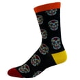 thumbnail image 4 of Men's Sugar Skull Socks Funny Day of The Day Mexico Graphic Novelty Footwear, 4 of 9