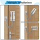 thumbnail image 4 of 2 Pack Door Chain Lock, Premium Chain Door Lock, Thickened Door Lock Chain with 12 Screws, Stainless Steel Chain Locks for Inside Door, 4 of 5
