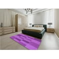 thumbnail image 4 of Ahgly Company Indoor Square Patterned Bright Neon Pink Purple Area Rugs, 6' Square, 4 of 6