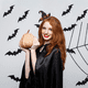 thumbnail image 5 of Diadema del diablo del aro del pelo de la calabaza del fantasma de la araña de Halloween, 5 of 5