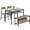 Gray, variant on Walsunny 4 Piece Dining Table Set,Kitchen Table with Bench and 2 Chairs,Kitchen Breakfast Furniture with Storage Racks,Industrial Kitchen Table Set for Small Space,Black