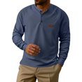 thumbnail image 4 of Tisuna Men Autumn T-Shirts Lightweight Henley Neck Tops Men Solid Outfits For Casual Wear Size Xxl, 4 of 5