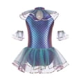 thumbnail image 4 of TiaoBug Gymnastics Leotards for Girls Mermaid Scales Ballet Dance Outfit Ballerina Princess Dress Dancewear Purple 12, 4 of 6