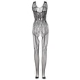 thumbnail image 4 of Idoravan Fishnet Stockings for Women Plus Size,Womens Lingerie Fishnet Open Crotch Seamless Mesh Netting Stockings Chemise Hollow Out Bodysuit Sleepwear, 4 of 9