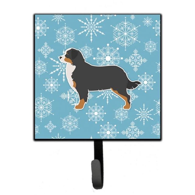 Winter Snowflake Bernese Mountain Dog Leash or Key Holder