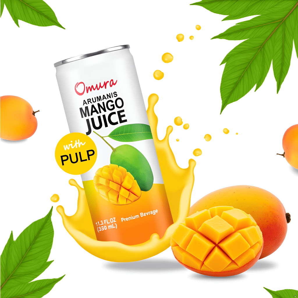 Mango Juice | Omura MANGO JUICE from Natural Fruit with PULP 11.3 Fl. Ounces