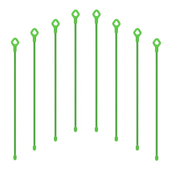 Uxcell Silicone Cable Ties, 12 Inch Reusable Twist Cable Ties Heavy Duty Bendable for Bundling Holding, 8 Pcs, Green