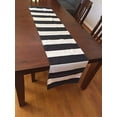 thumbnail image 2 of Aayu Printed Table Runner | Thick 250 GSM (16 Inch X 72 Inch) |Table Runner for Baby Birthdays, Home Decor & Wedding (Black Wave), 2 of 5