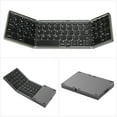 thumbnail image 2 of Mini Portable Folding Keyboard Thin Wireless BT Number Keypad for Mac Windows Laptop Tablet Light-Handy Bluetooth-compatible (Gray-English), 2 of 7