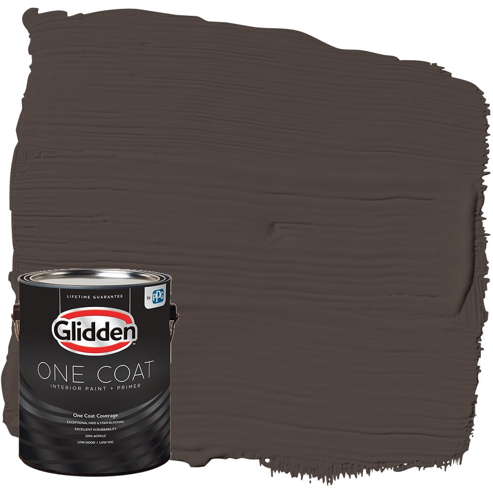 Glidden One Coat Interior Paint and Primer, Dark Granite / Brown ...