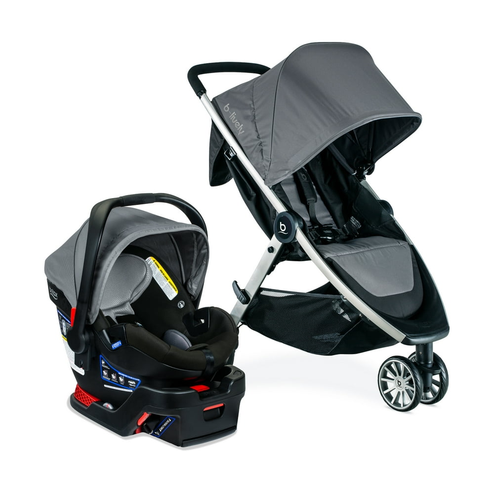 Britax BLively & BSafe Gen2 FlexFit Travel System Stroller, Fog