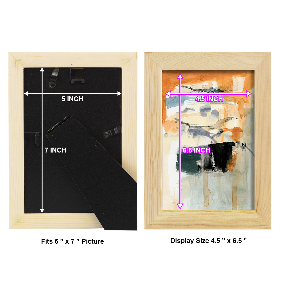 Seria I - Framed Print w/glass - Natural Wood