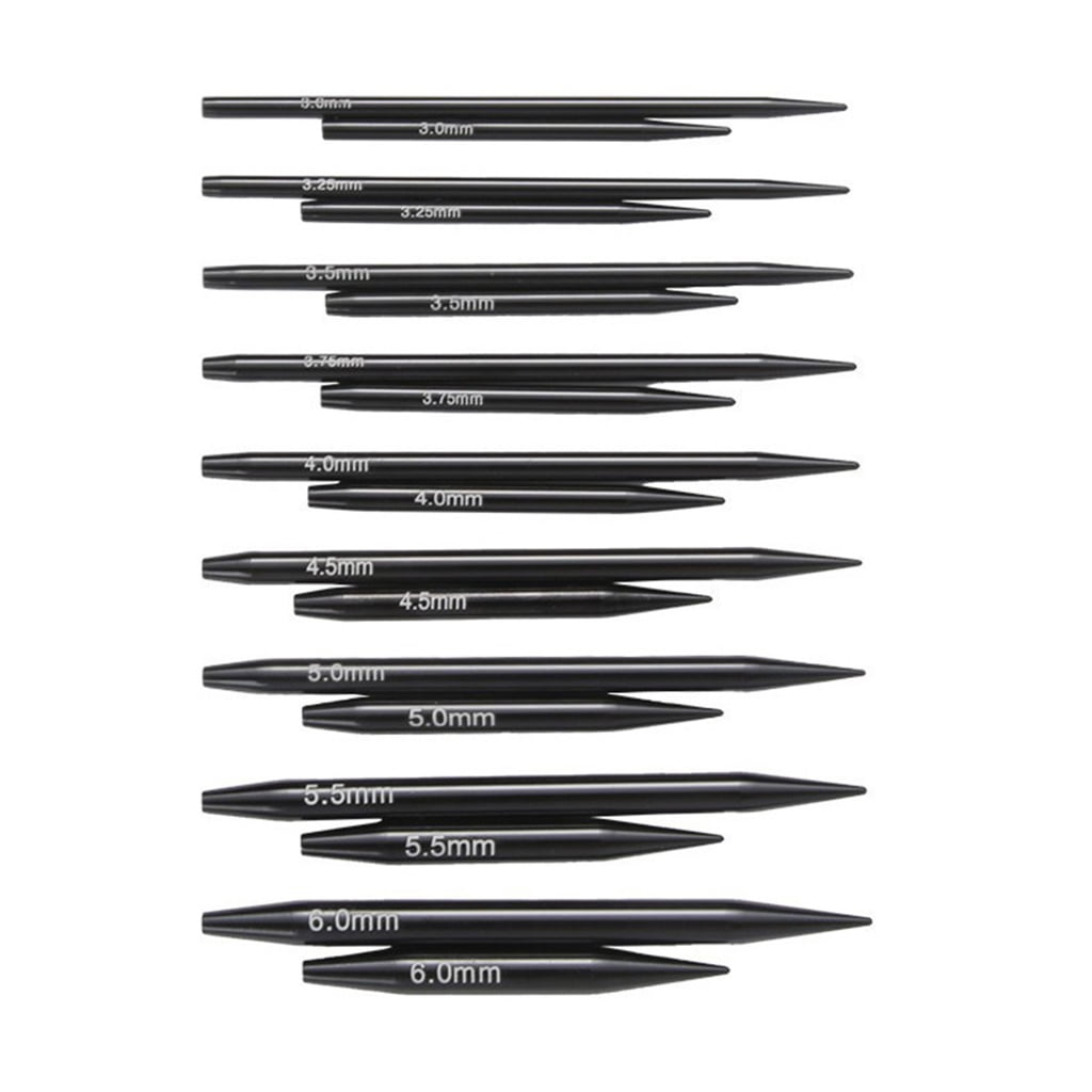 Miiottaa 9Pairs Interchangeable Circular Aluminum Knitting Needle with Storage Bag 3.0mm-6.0mm for Weaving Yarns Craft Weaving