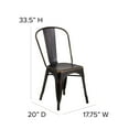 thumbnail image 6 of Emma + Oliver Commercial Grade Distressed Copper Metal Indoor-Outdoor Stackable Chair, 6 of 12