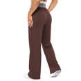 thumbnail image 3 of Yesfashion Womens Wide Leg Pants Drawstring Workout Sweat Pants High Waist Pajama Legging With Pockets, 3 of 5