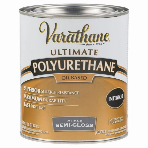 Varathane Premium Semi-Gloss Clear Oil-Based Polyurethane 1 qt