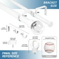 thumbnail image 3 of Urbanest Crystal Ball Manhattan 1" 5/8" Double Drapery Curtain Window Rod Set - 84" to 120", White, 3 of 6