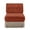 Red Brown-Armless, variant on Hommoo Comfort Velvet Fabric Armless Sofa, Button Tufted Design & Floor-grazing Tassel, Red Brown