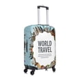 thumbnail image 3 of Xecao World Travel print Elastic Luggage Cover, with double-sided print , is perfect for travel, business, and daily use, 3 of 9