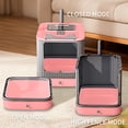 thumbnail image 6 of Fully Enclosed Cat Litter Box + Mat, 3-Stage Adjustable Covered Litter Box for Kittens to Adult Cats, Anti-Splash, Odor Control, Pink, 6 of 10