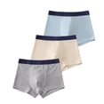 thumbnail image 2 of LYMAYTER Boys Breathable Briefs Cotton Mid Waist Underwear Solid Color Simple Comfort Underwear 4pcs, 2 of 8