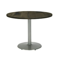 KFI Studios Urban Loft 3' Round Dining Table, Espresso, Silver Base