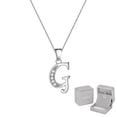 thumbnail image 1 of Juwaliy Collar de Inicial para Mujer Dije Letra G Plata de Ley 925 con Monograma Incrustado Dije de Alfabeto Personalizado Nombre Joyería Regalo para Madre Esposa Hija, 1 of 9