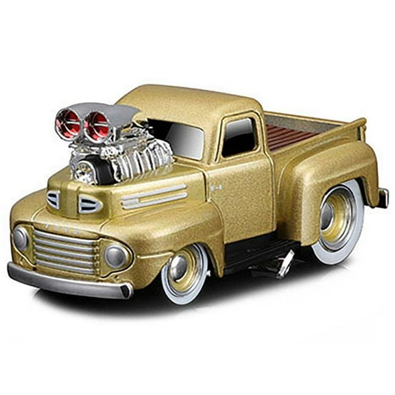 Muscle Machines 15582GLD 1949 Ford F1 Pickup Truck Gold Metallic 1-64 Diecast Model Car