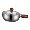 thumbnail image 2 of Cacerola calentadora de de acero inoxidable para el hogar con tapa portátil para hervir compatible con todas las estufas olla para leche 16 cm Plata, 2 of 8
