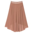 thumbnail image 4 of Zaldita Kids Girls Long Sheer Ballet Dance Skirt Shiny Elastic Waist Lyrical Dance Maxi Skirt Ballerina Dancewear Dusty Pink 6, 4 of 6