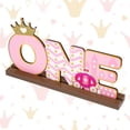 thumbnail image 4 of Belanttega Princess Glitter ONE Letter Sign Centerpiece for Girls First Birthday Party Decorations, Princess Tiara Shining Crown Table Decoration Girl's Party Decor Supplies Photo Prop, 4 of 8